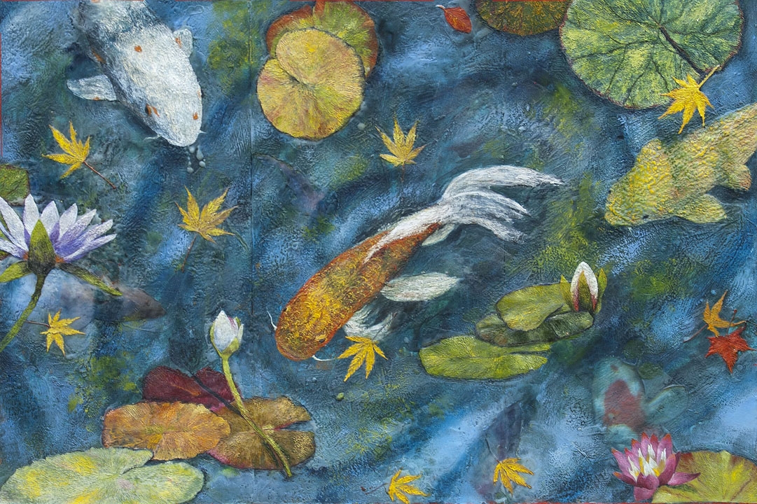 KOI 3, Koi Pond and Fall Leaves, 2013