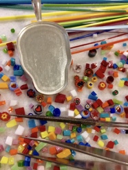 An example of the sterling silver custom base students will use to create their jewelry.