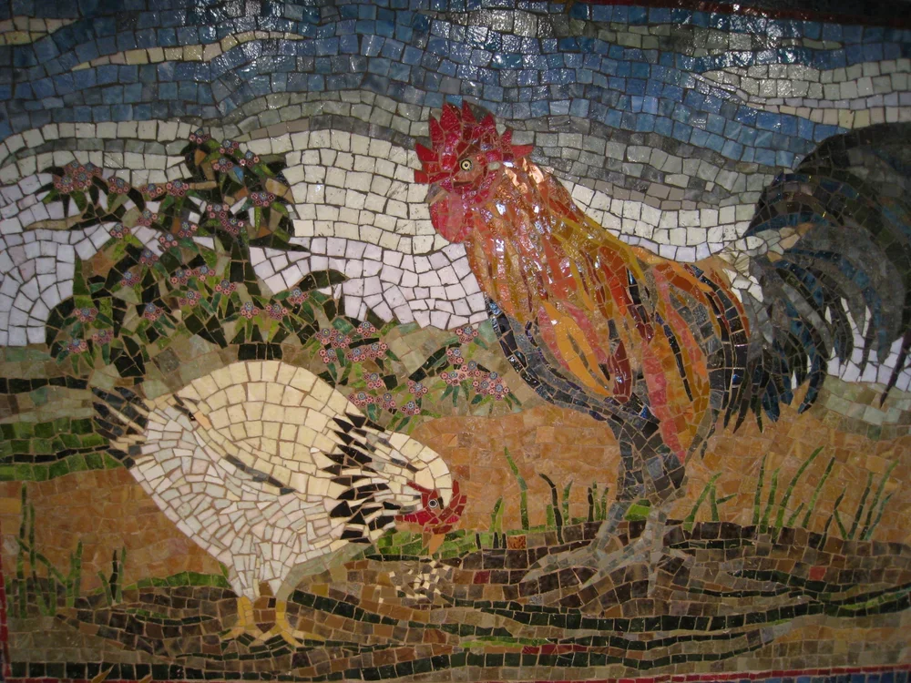 Rooster Backsplash