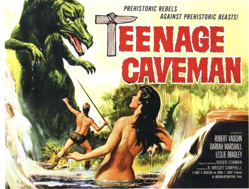 Movie poster for Teenage Caveman , 1958. The picture is worth 1000 words and, apparently, 65 minutes of celluloid.