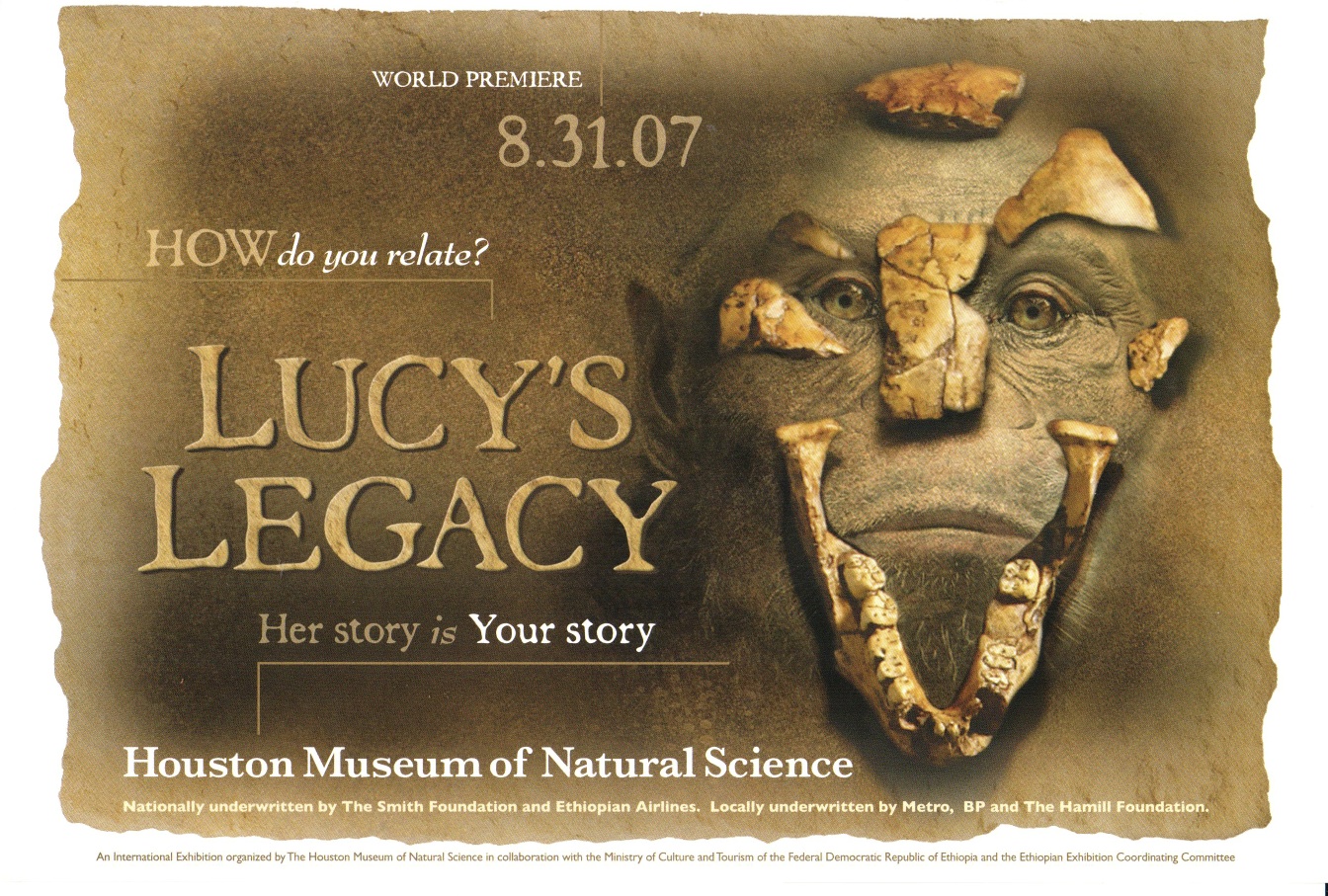 Flier from Lucy's Legacy , 2007, courtesy of the Houston Museum of Natural Sciences.