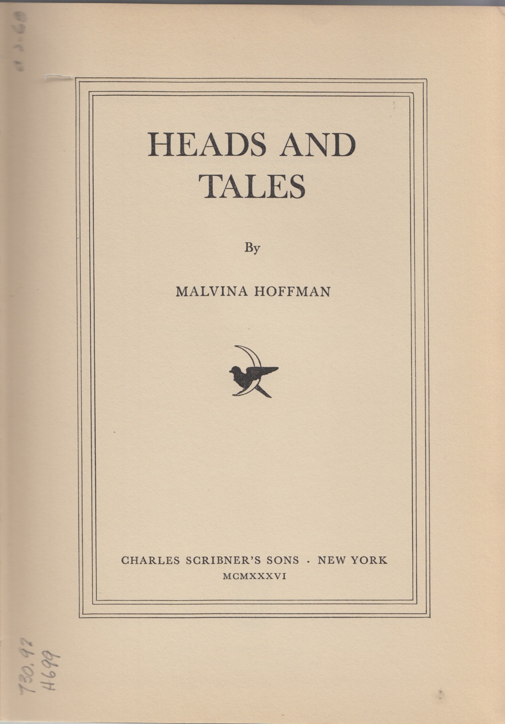 Cover page of Hoffman's memoir, Heads and Tales