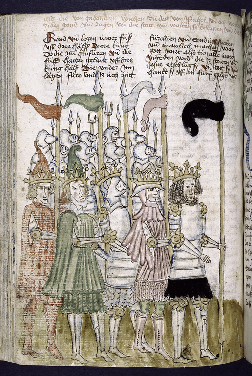 Rubric and miniature showing army.