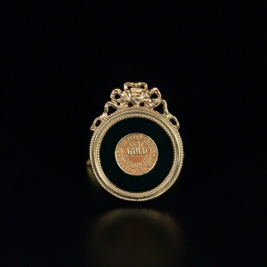 18 kt gold Mini Circle Frame