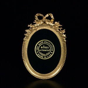 18kt Gold French Oval Mini Frame
