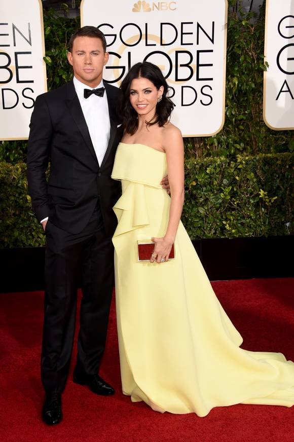 Channing Tatum and wife Jenna Dewan-Tatum in Carolina Herrera