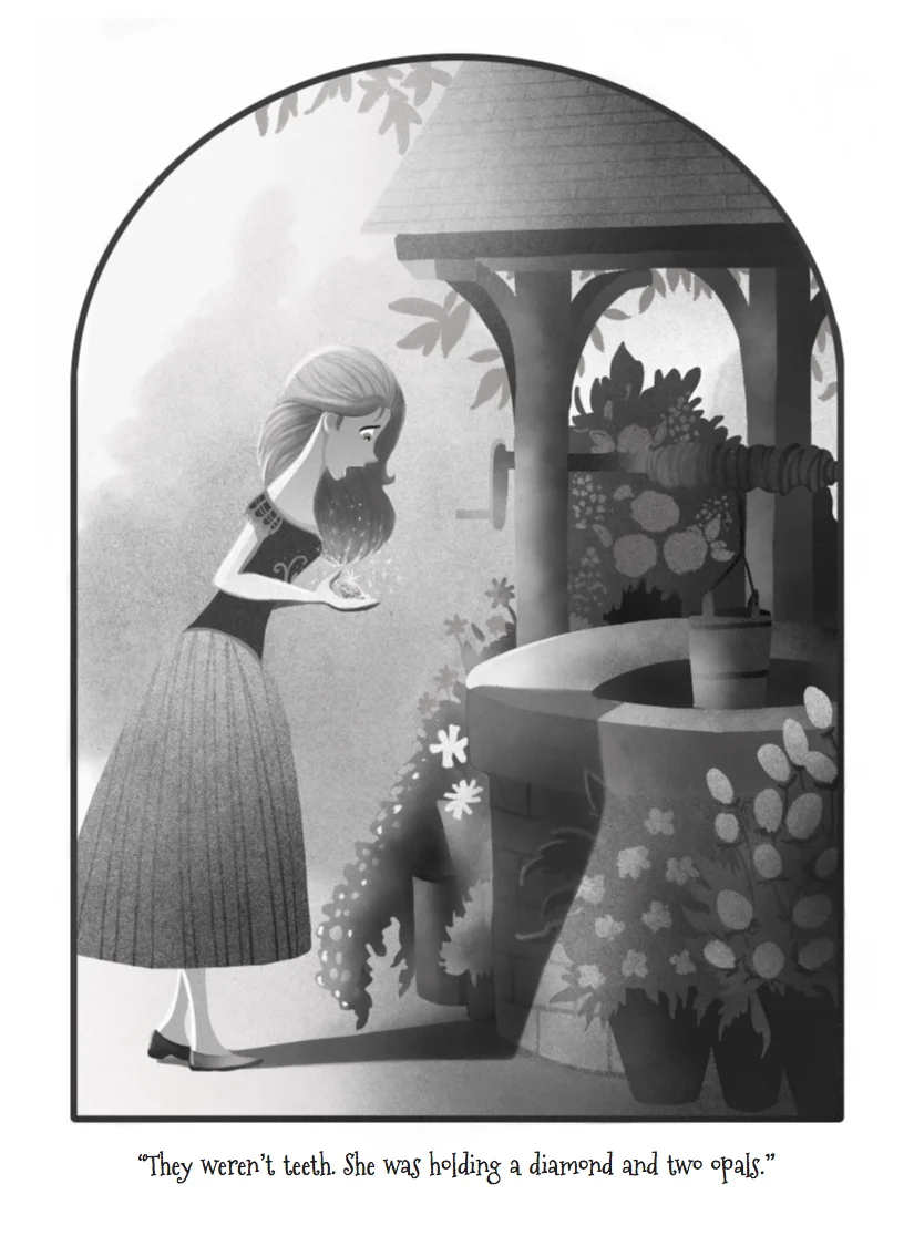 This illustration was created for The Fairy's Mistake and the second is for The Princess Test . I had great time using gradients to capture light.