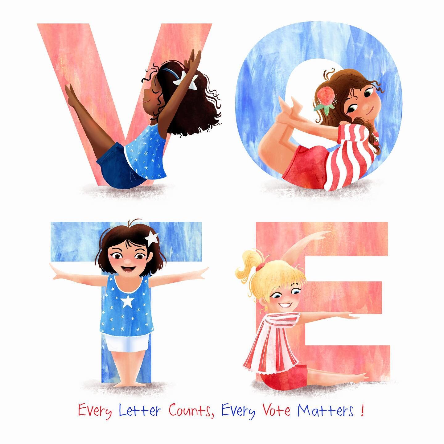 Register to vote..by mail or in person. This was a piece I did for @bradfordlitagency to encourage everyone to participate in this year&rsquo;s election. #vote2020 #votebymail #election2020