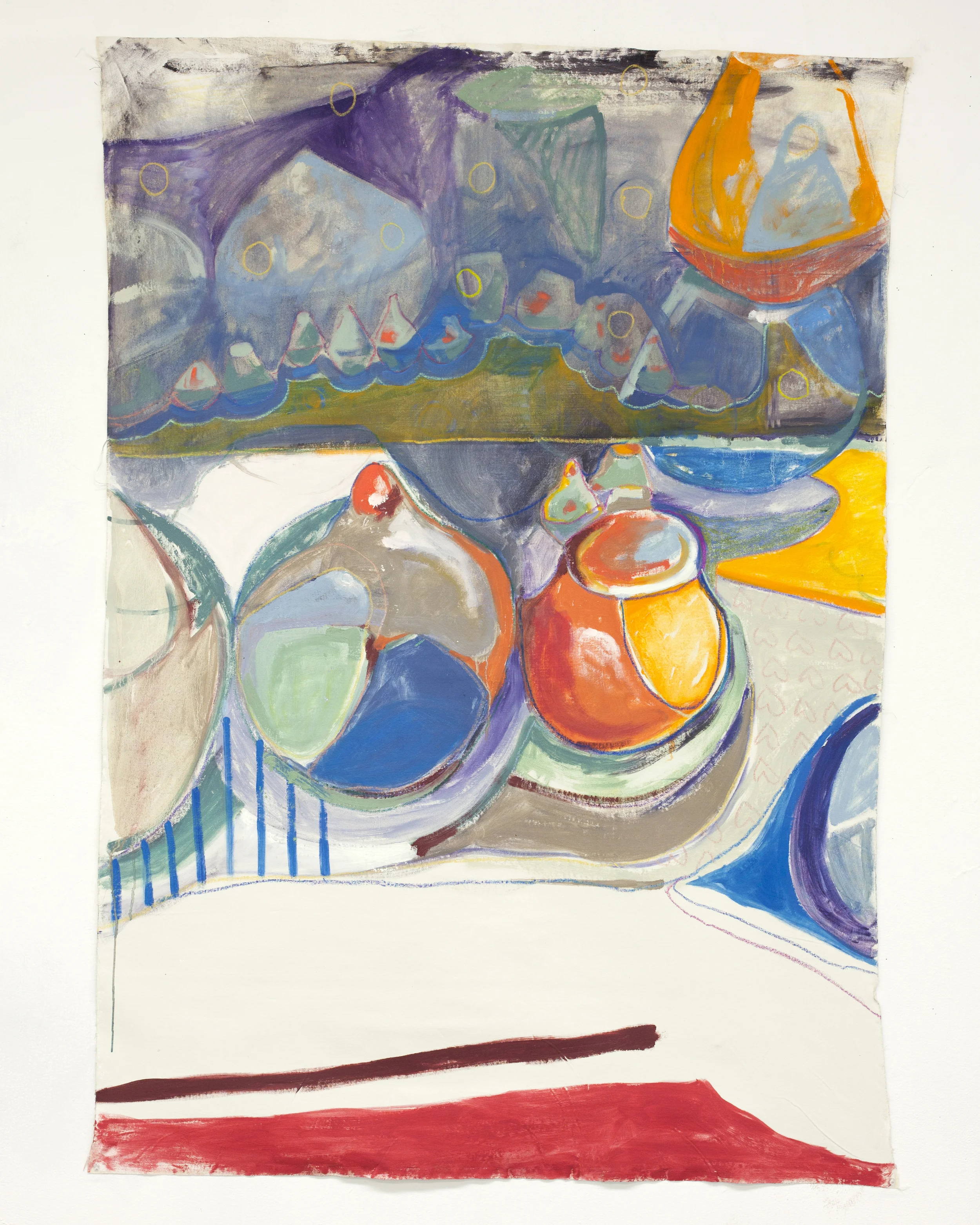 Jilted Gilt oil and pastel on unstretched canvas 2015
