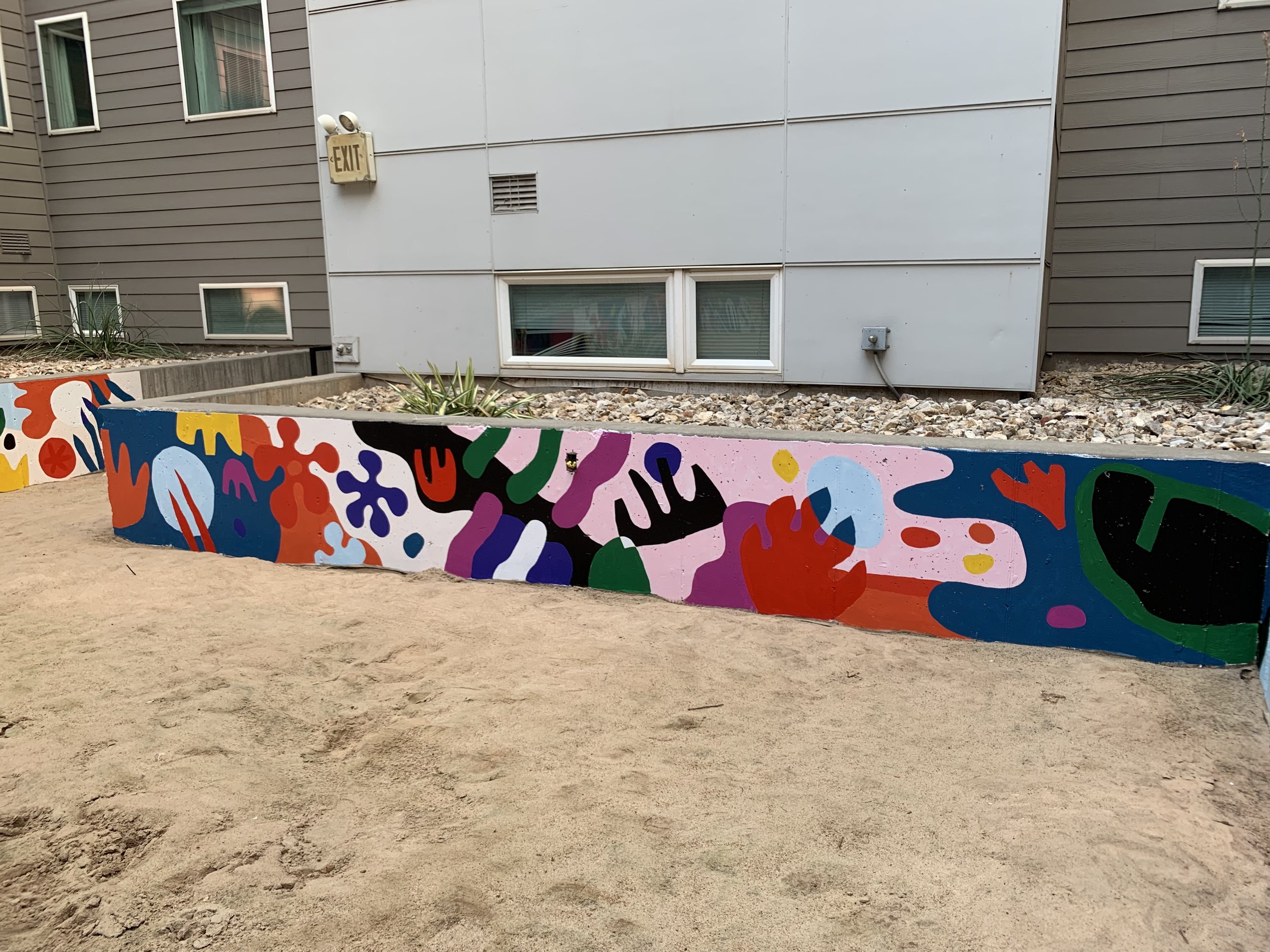  mural painting for Prime Place Apartments in Stillwater, Oklahoma 2022 