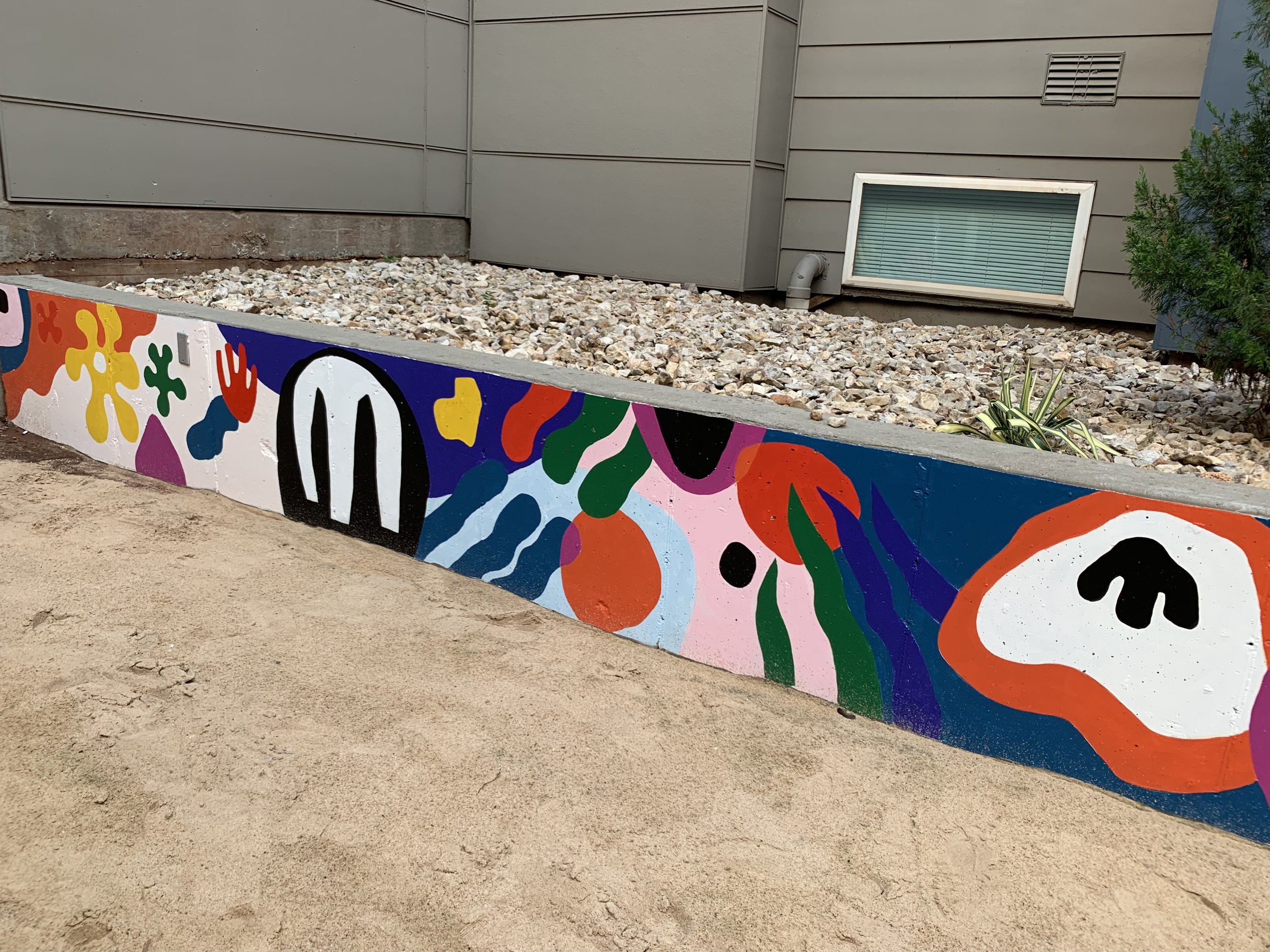  mural painting for Prime Place Apartments in Stillwater, Oklahoma 2022 