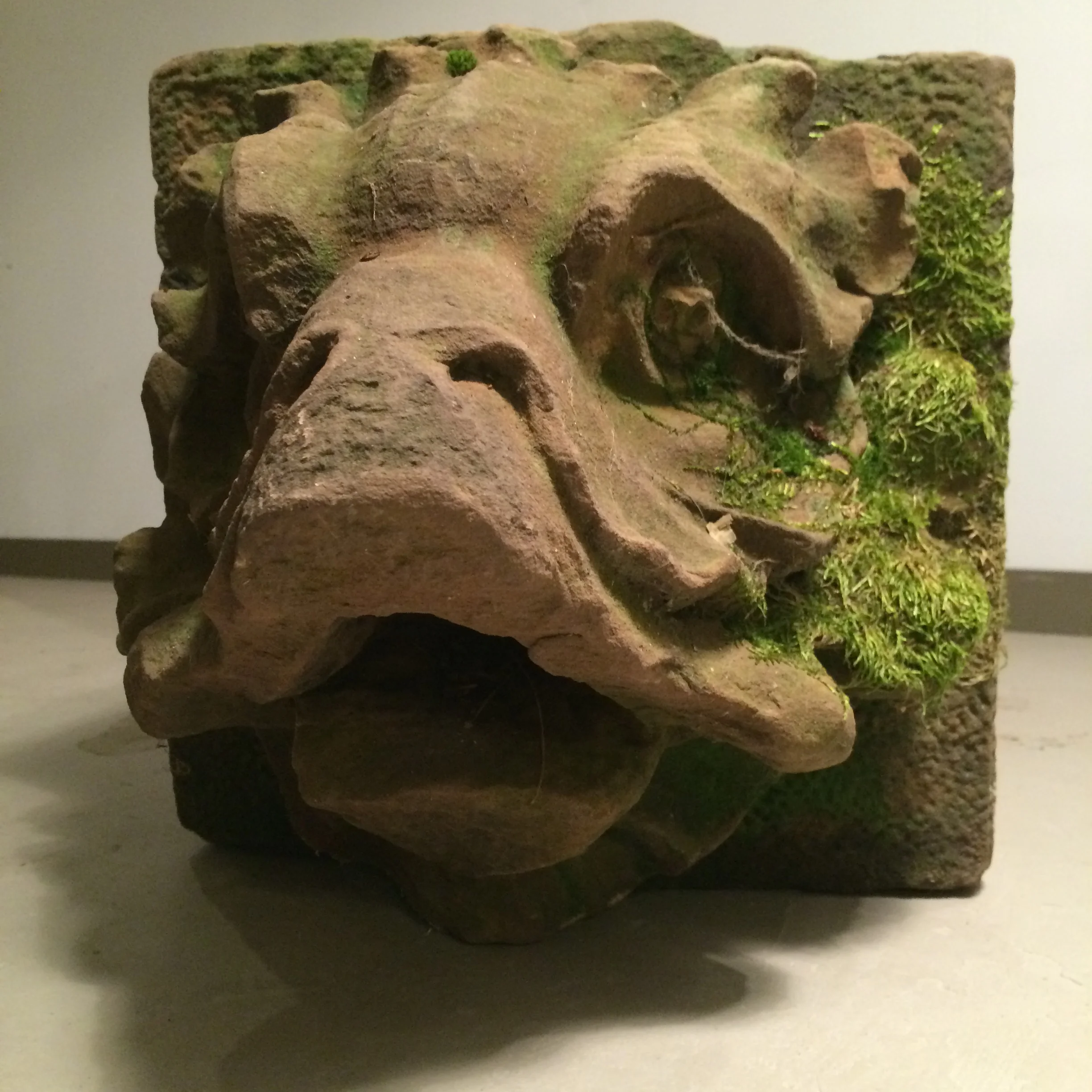 Carved Stone Dolphin Fountainhead