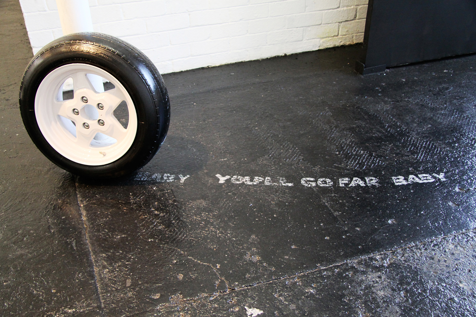 H.W.Y dreams (you'll go far baby) car tyre relief print dimensions variable
