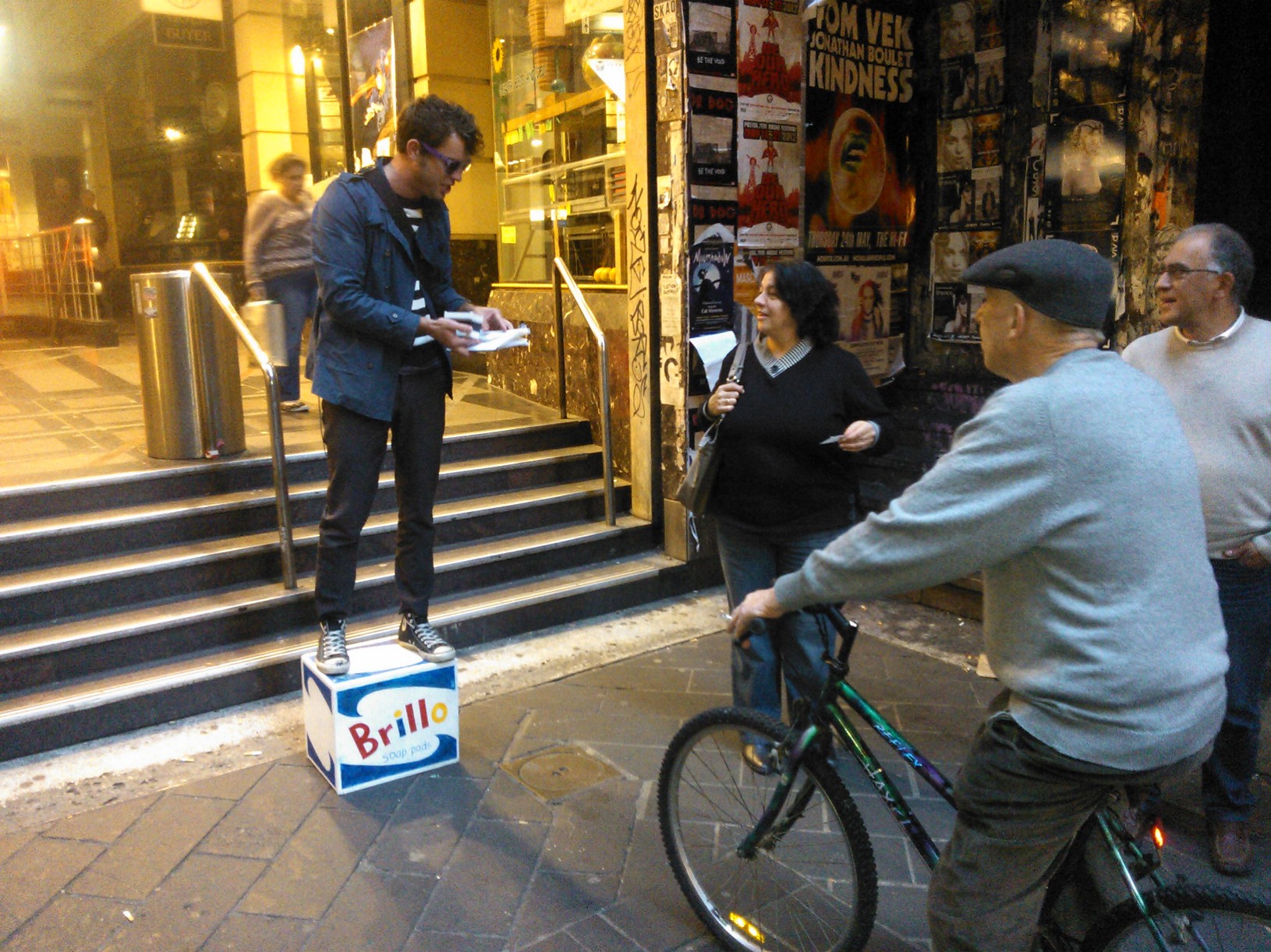 Photograph: Gwen Gilchrist Soap box oration De`Graves St Melbourne 2011