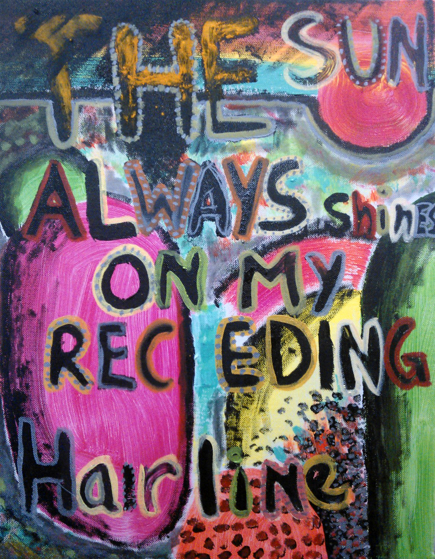 Hairline oil and acrylic on linen 35 x 45 cm