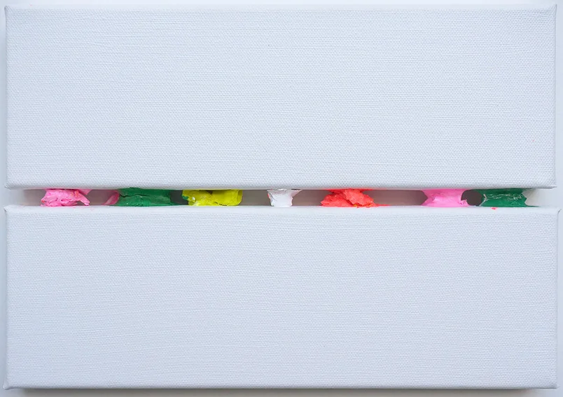 Interstitial space, 2019 acrylic on canvas 21 x 40 cm