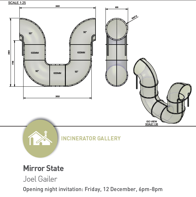  Incinerator Gallery opening night invitation.  