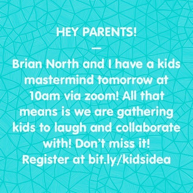@briancnorth and I love sharing with kids! Truthfully we get more out of it then they do. However, over zoom will be a whole new adventure! We will for sure have fun, even if it is just sharing giggles. 🤡 Go to bit.ly/kidsidea to register!