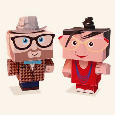 Paper craft couple