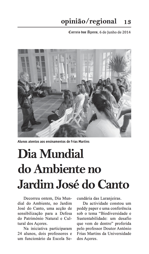 Correio dos Açores, de 6 de Junho de 2014