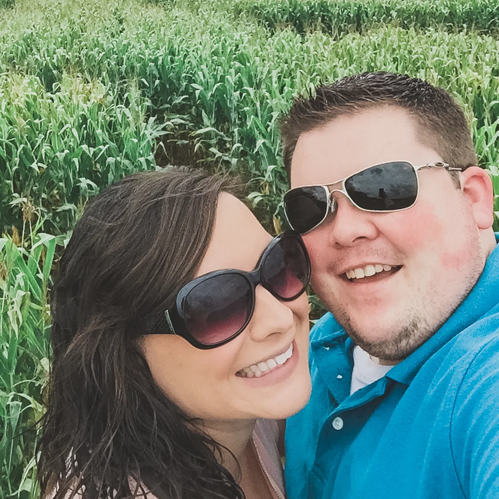April and I about to enter the corn maze!