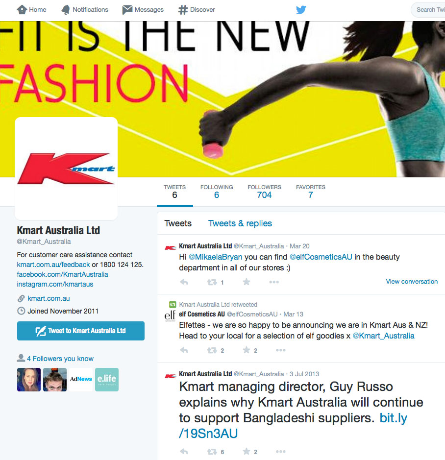 Kmart Australia's twitter profile is a real black hole. They have not tweeted since March! Why does this account exist? It is extremely embarrassing for their brand.