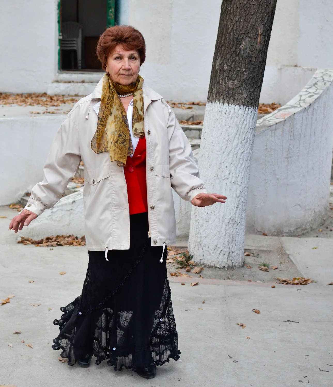 Member of the 40+ club in Bishkek, where dozens of seniors gather to dance in the park every week.