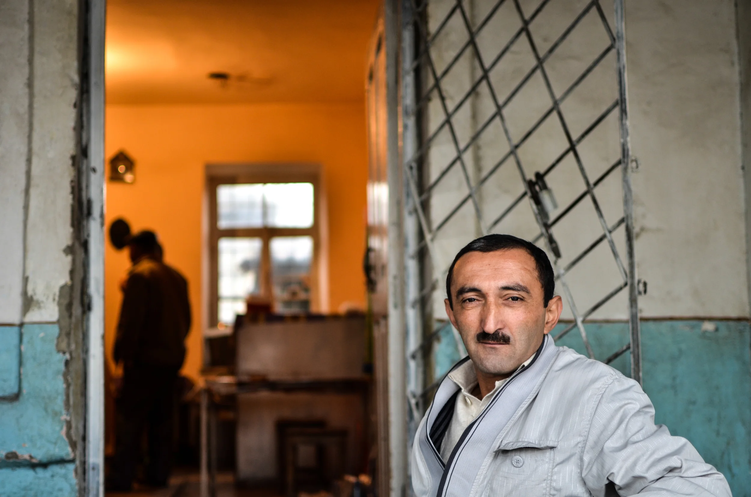 A blind tea house owner in Sheki, Azerbaijan.