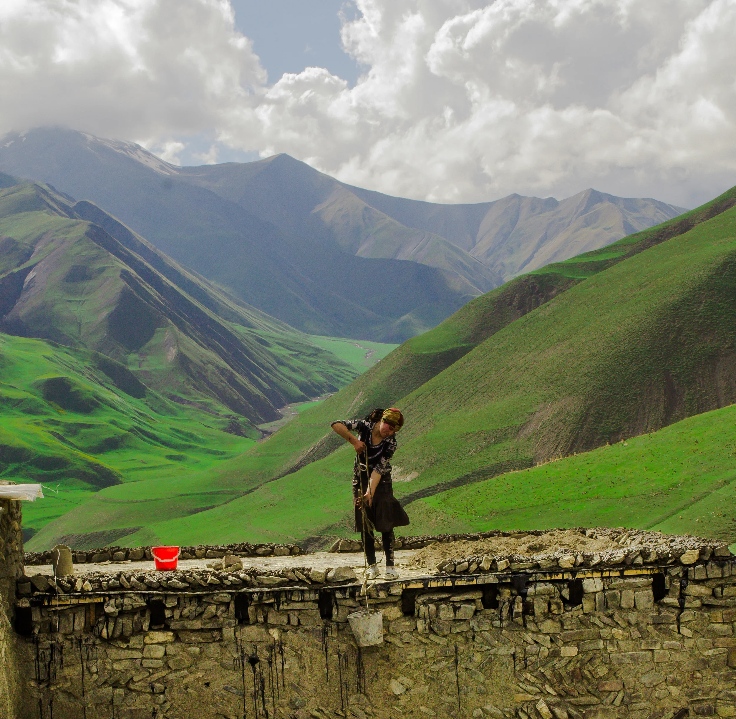 Home repair in Xinaliq, Azerbaijan