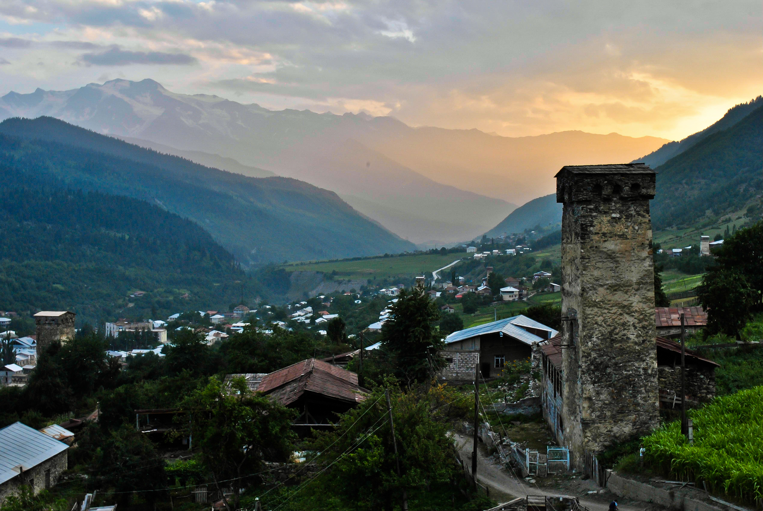 Towers from the 9th-12th century in Svaneti, Georgia