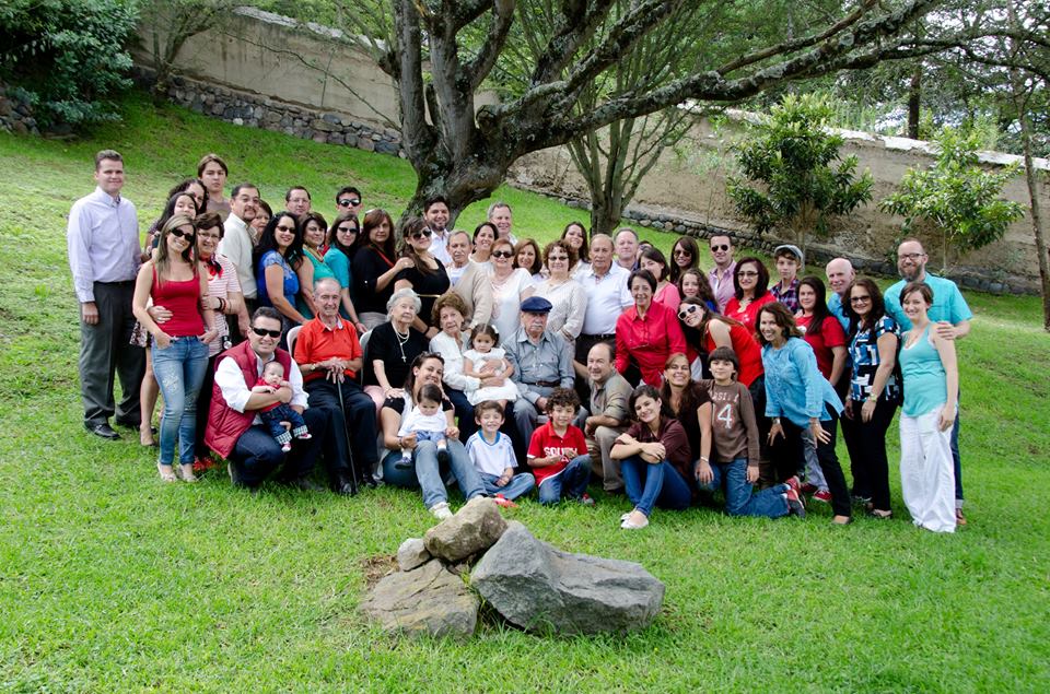 Almost everyone! We may be missing a few but this is a great representation of my family in Ecuador. We wore different colors so we would be able to figure out which family people came from.