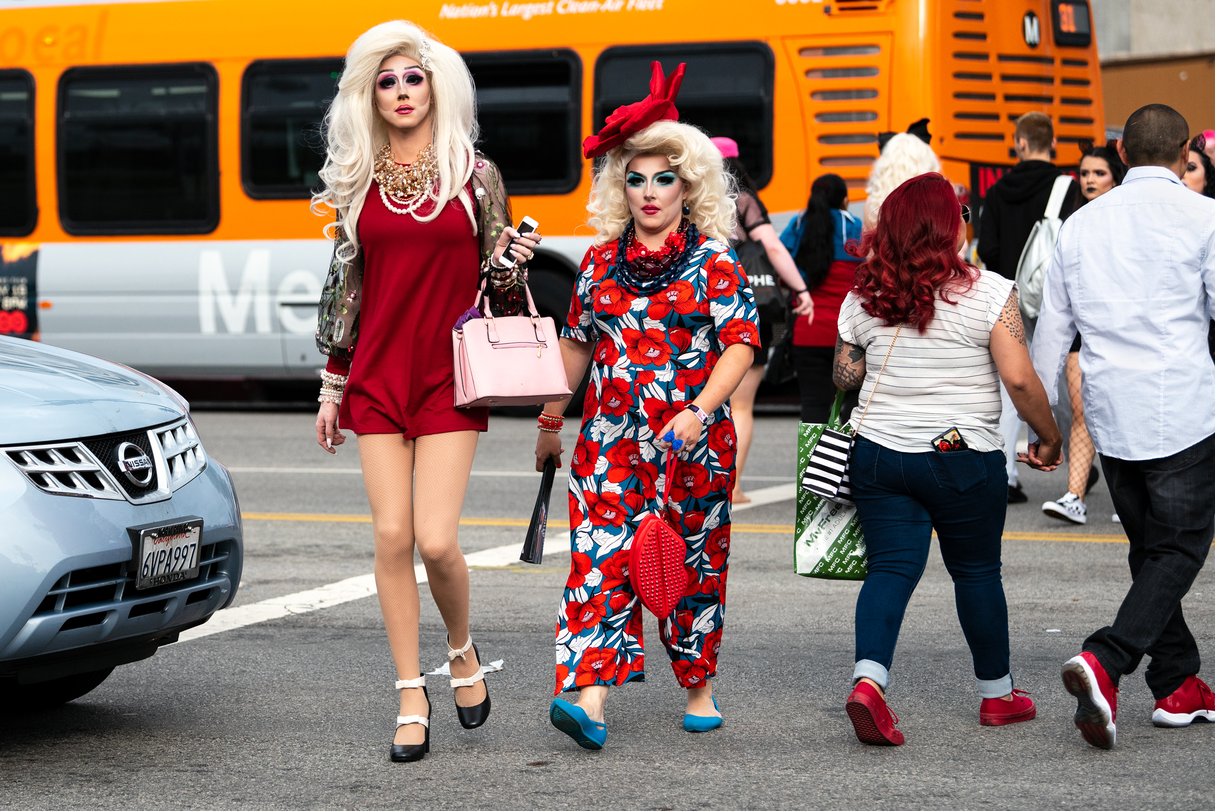 Attendees arrive at RuPaul's DragCon in Los Angeles California o