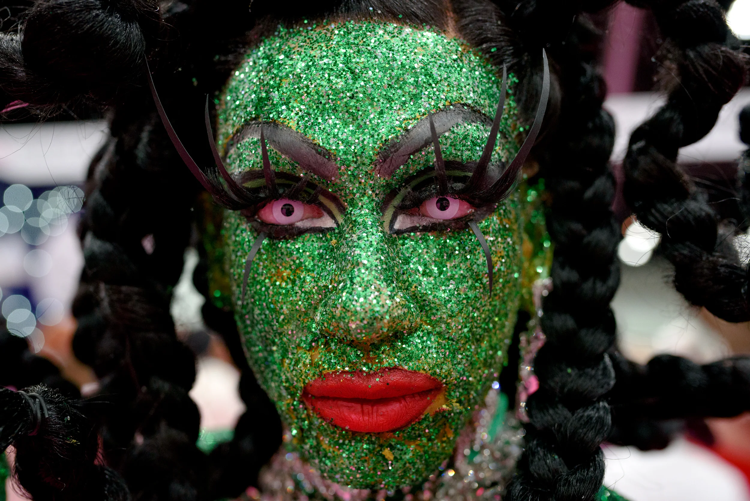 Abra Cadaver poses for a picture during RuPaul's DragCon at the