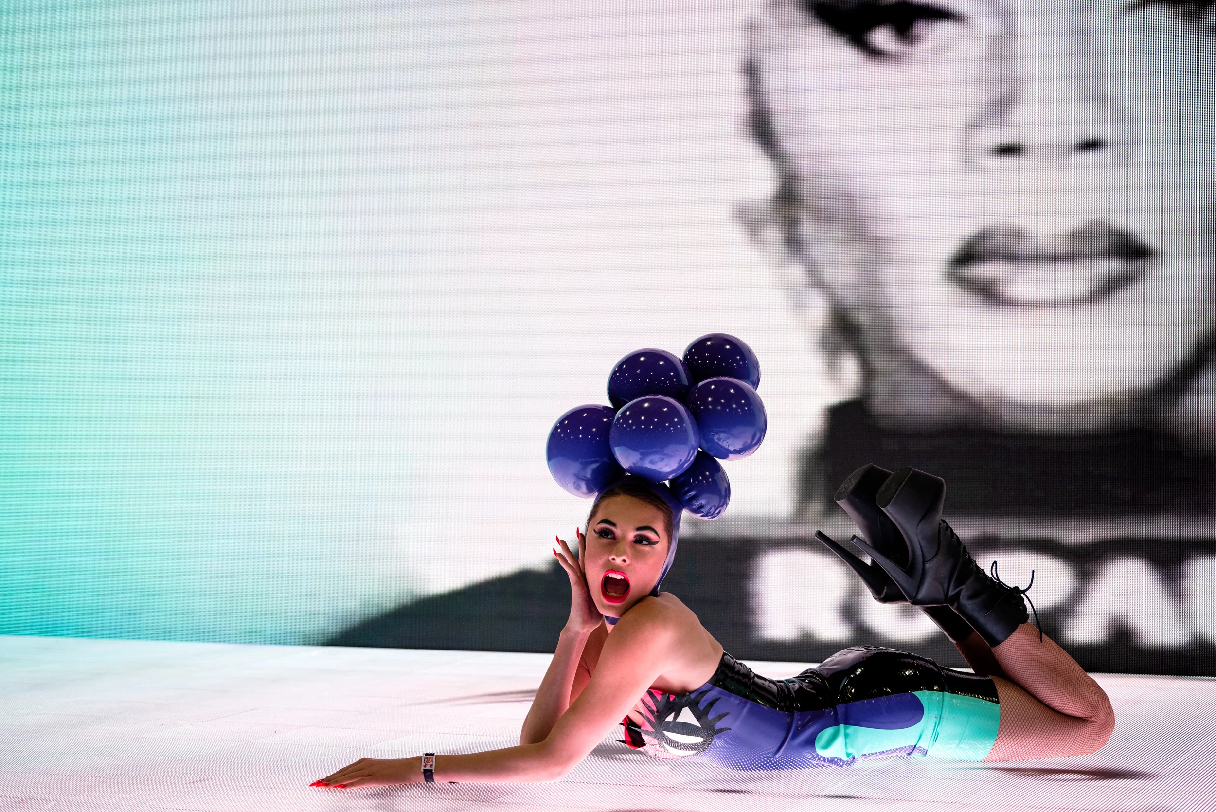 An attendee poses for a picture during RuPaul's DragCon in Los A