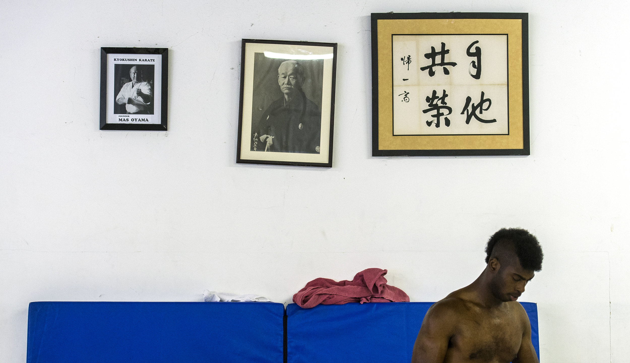  Compton native Phillip Barnes also known as Monster, prepares for a sumo wrestling practice in Carson Saturday, May 5, 2018. Monster will be entering his second sumo competition at the US Sumo Open.  