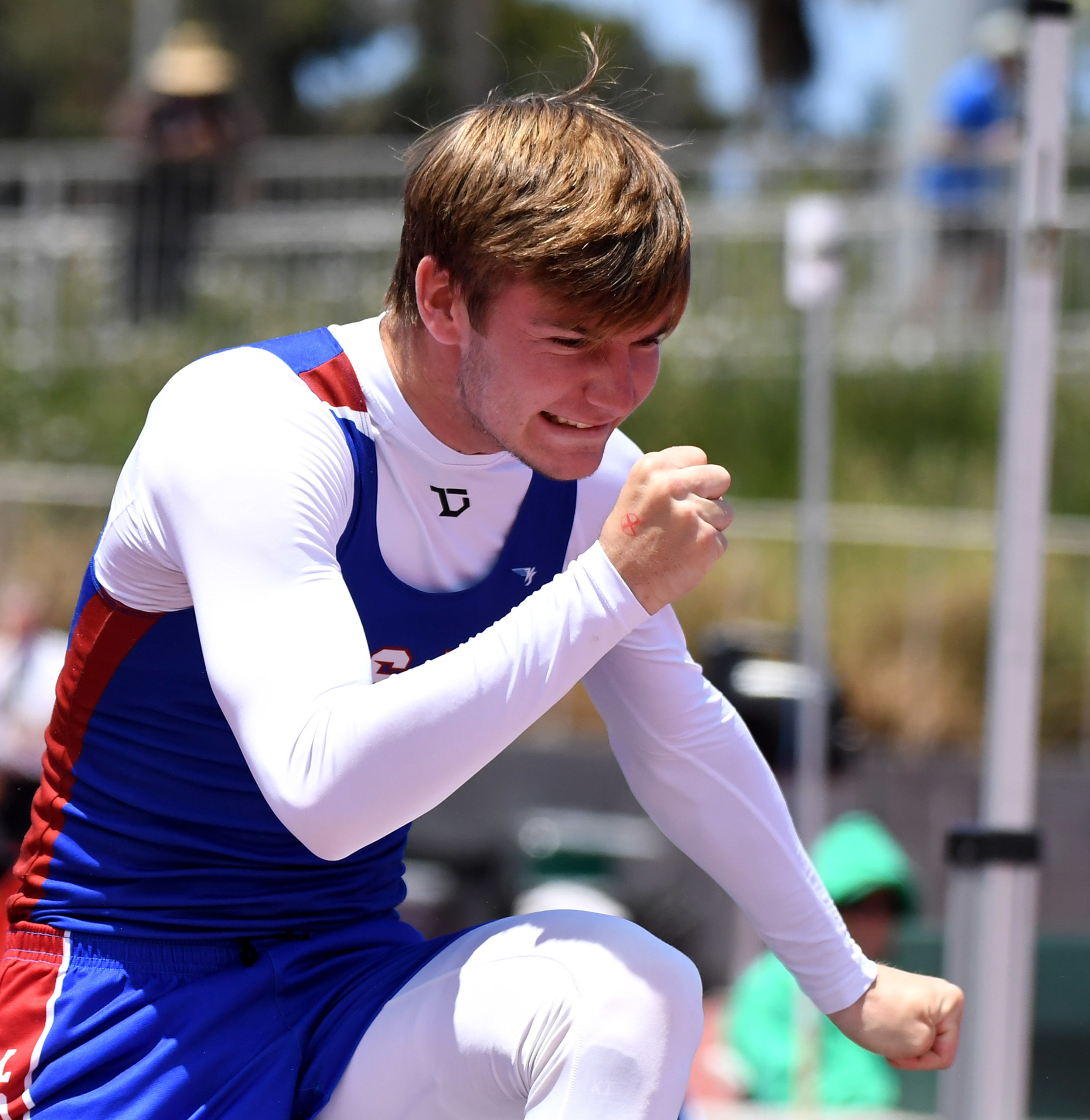 Los Alamitos' Kevin Schmitt finished second in the high jump during the CIF-SS Track and Field Masters meet at El Camino College in Torrance, Calif., on Saturday, May 26, 2018.  