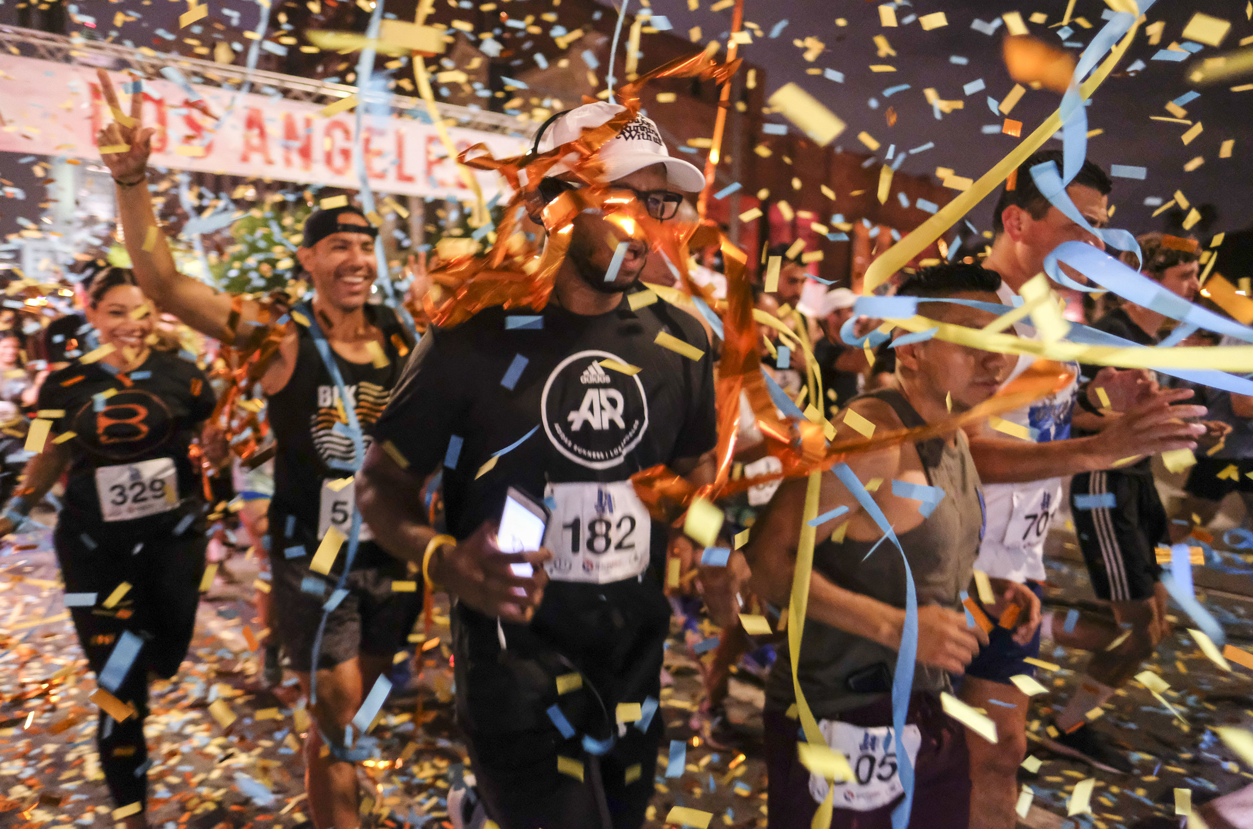  Participants run during the ``Happy Birthday L.A. 5K 2018'' to commemorate the Los Angeles City's 237th birthday, on Sept. 2, 2018.  