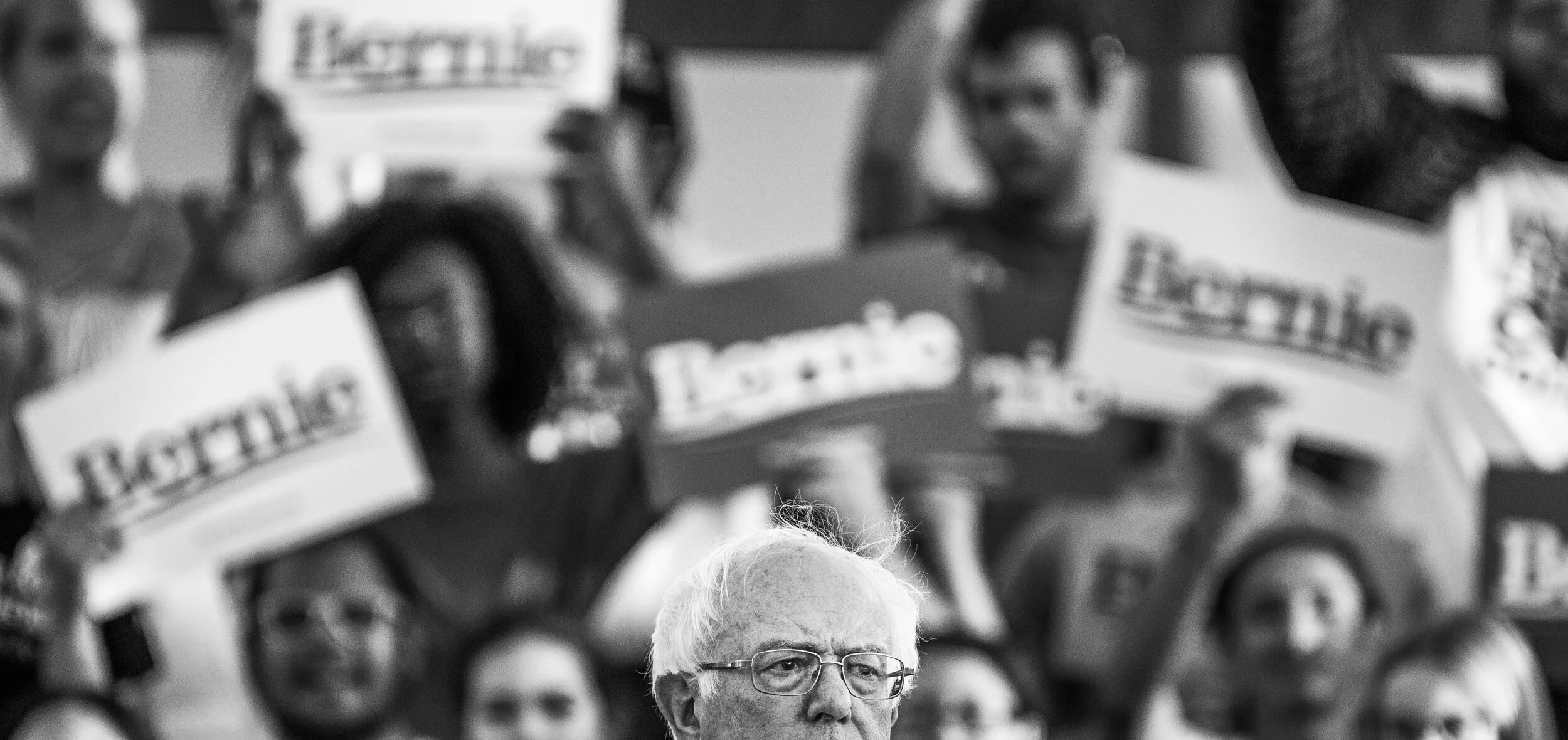  The eyes of presidential candidate Bernie Sanders as he made a campaign stop at Long Beach City College Tuesday evening for a rally as part of a larger visit through Southern California in Long Beach Tuesday, August 6, 2019.  