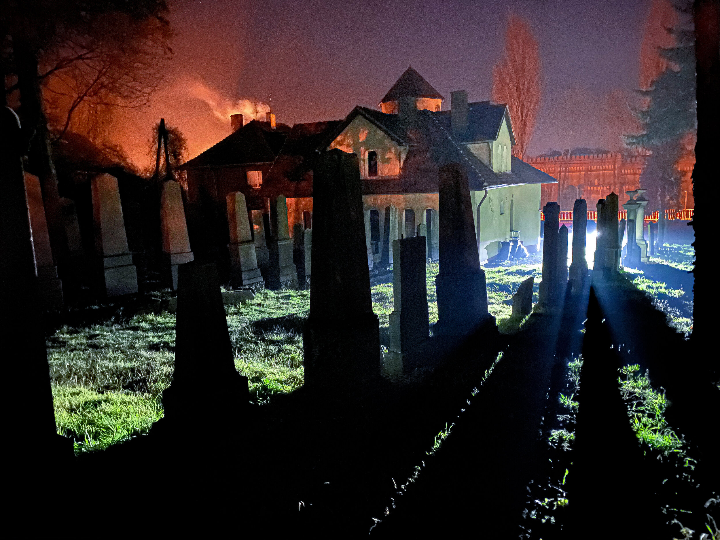 Walk of Remembrance - The abandoned German Jewish cemetery and synagogue of Prudnik where a memorial for over 100 Jewish prisoners mostly Hungarian women were executed as they were evacuated from a labor factory as Soviet forces closed in.