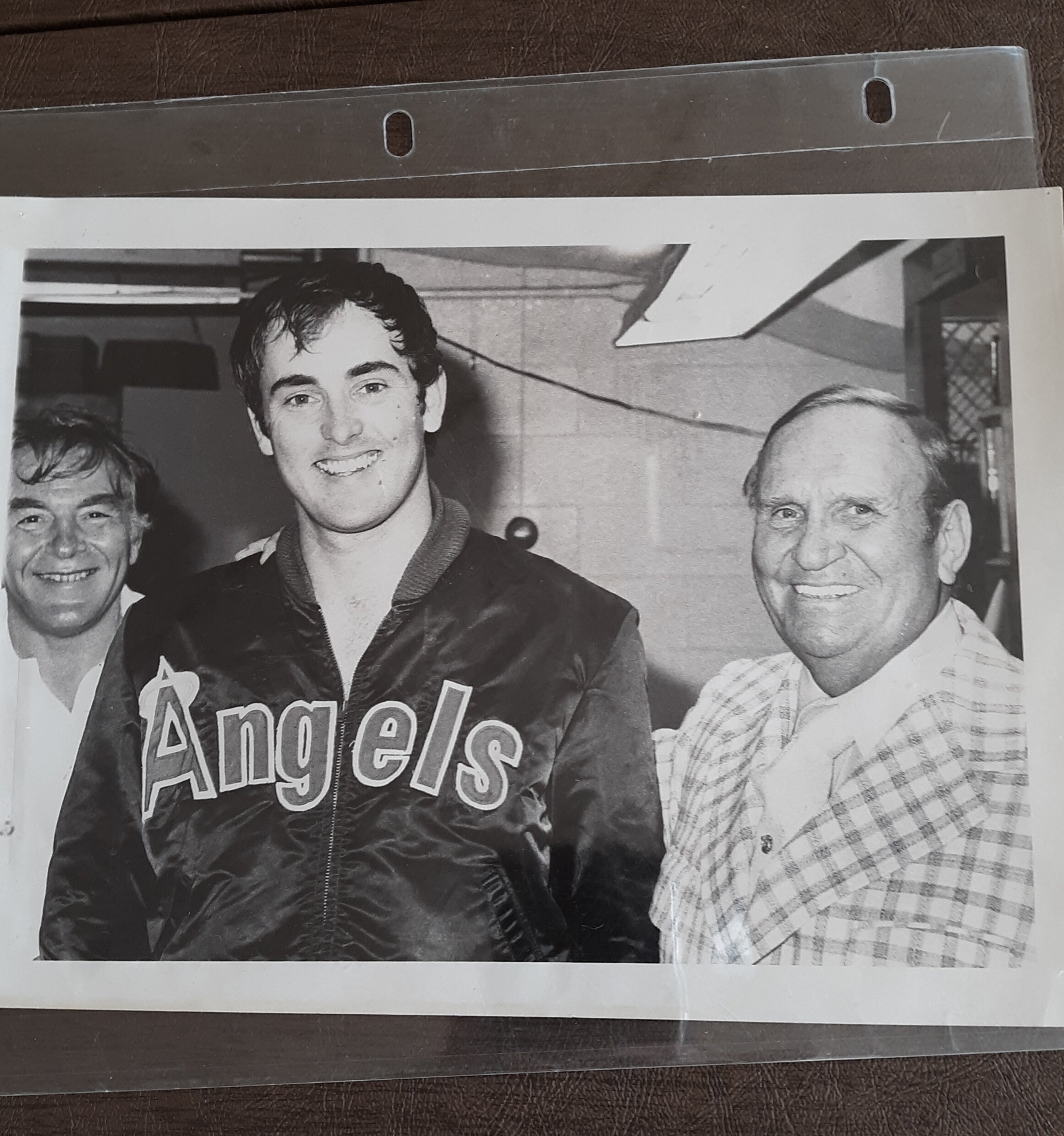 Angel's pitcher Nolan Ryan and Angel's owner Gene Autry all smiles