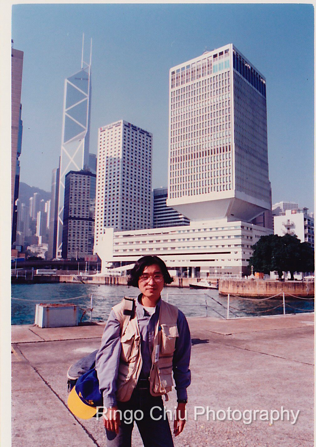  1993 in Hong Kong: Ringo with long hairs stands at HMS Tamar naval base in Central, Hong Kong. 