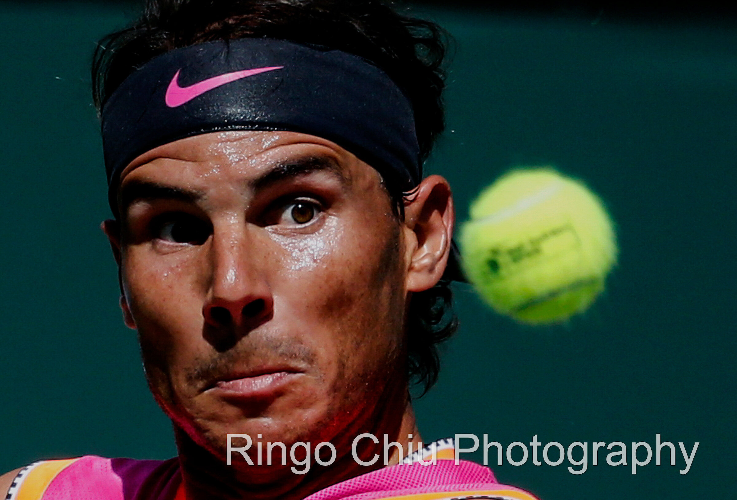 Rafael Nadal of Spain, returns the ball to Diego Schwartzman of Argentina, during the men singles third round match of the BNP Paribas Open tennis tournament on Tuesday, March 12, 2019 in Indian Wells, California, the United States. 