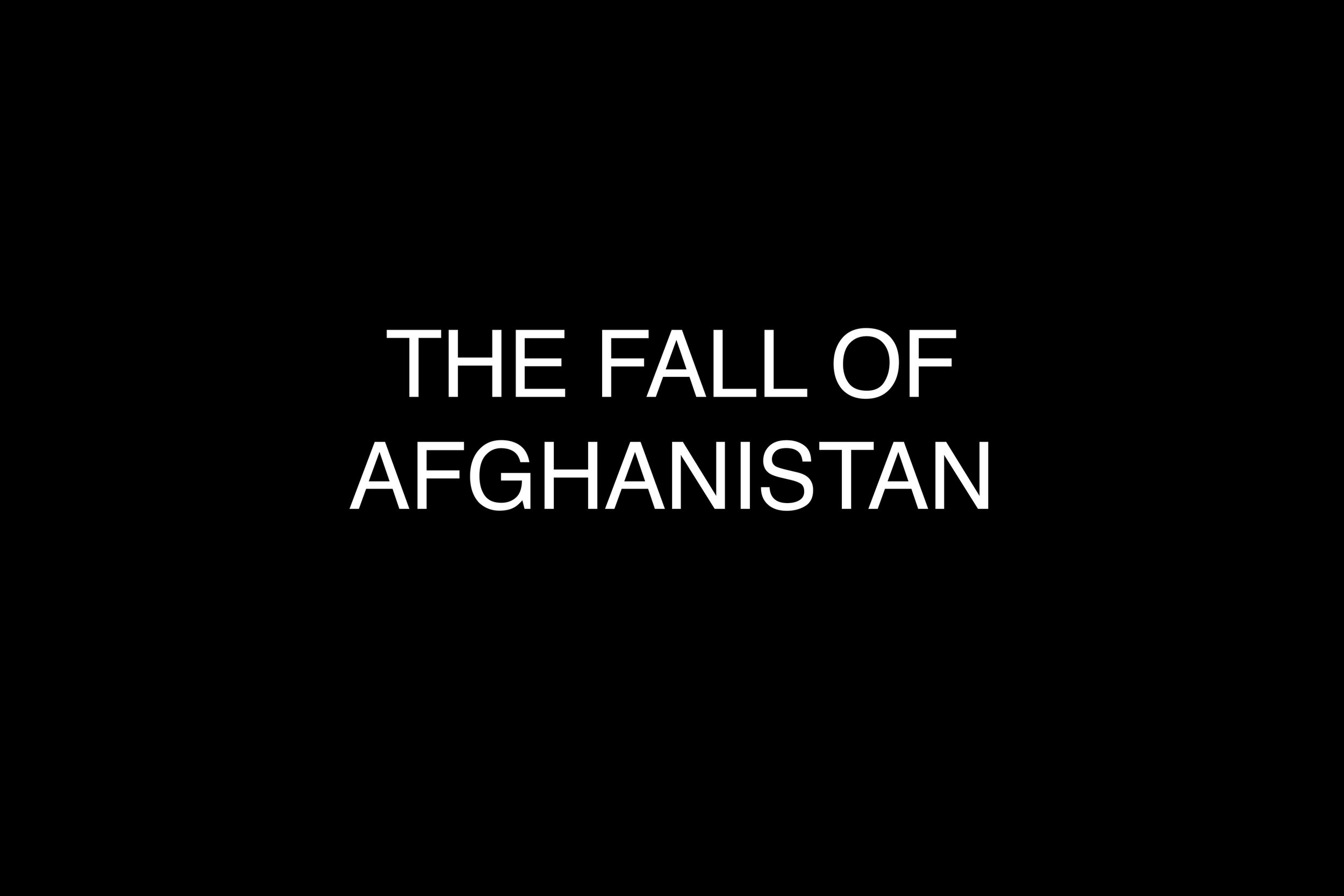  What images can capture a countryÕs collapse? The TalibanÕs offensive was relentless, steamrolling through city after city until the fighters reached the gates of Kabul. There was no last stand: Afghan President Ashraf Ghani and his coterie escaped 