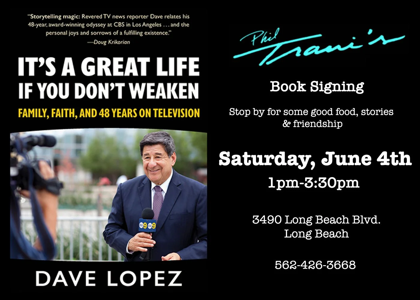 DAVE LOPEZ BOOK SIGNING