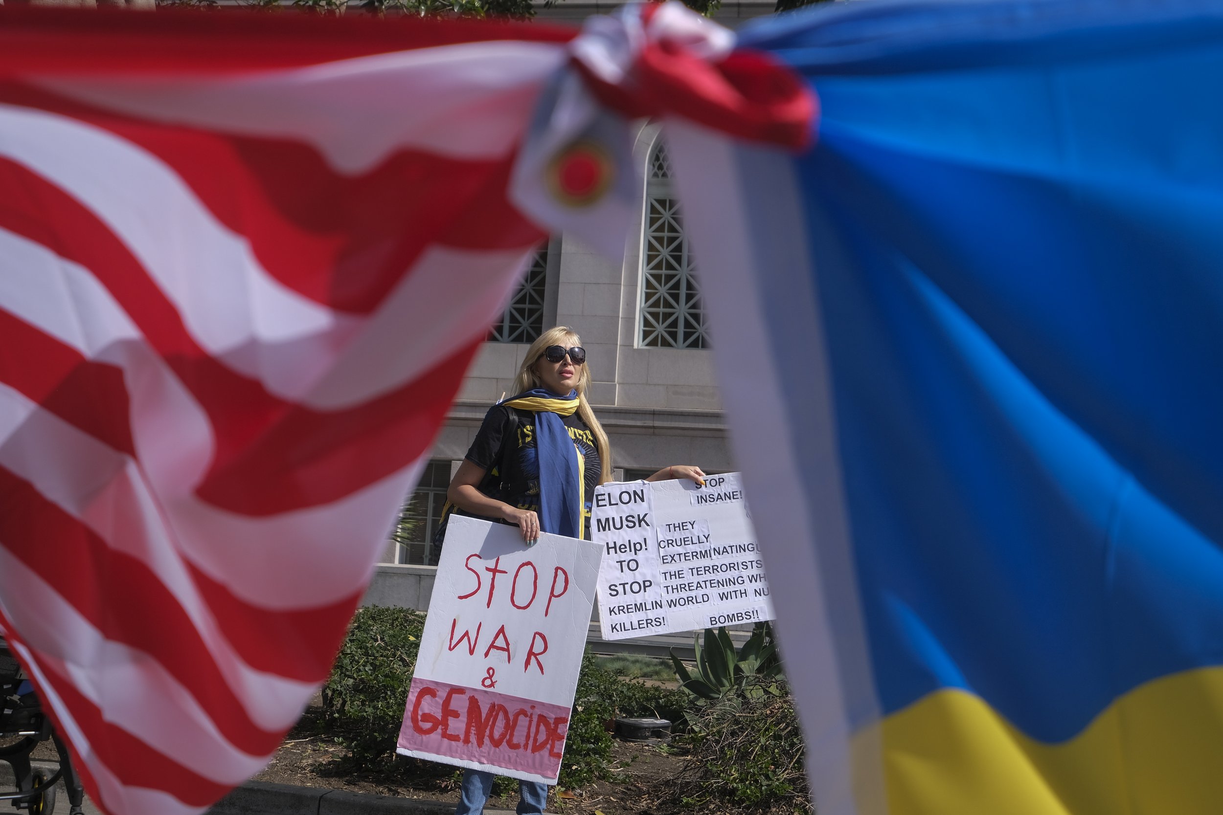 Stand with Ukraine Protest Los Angeles