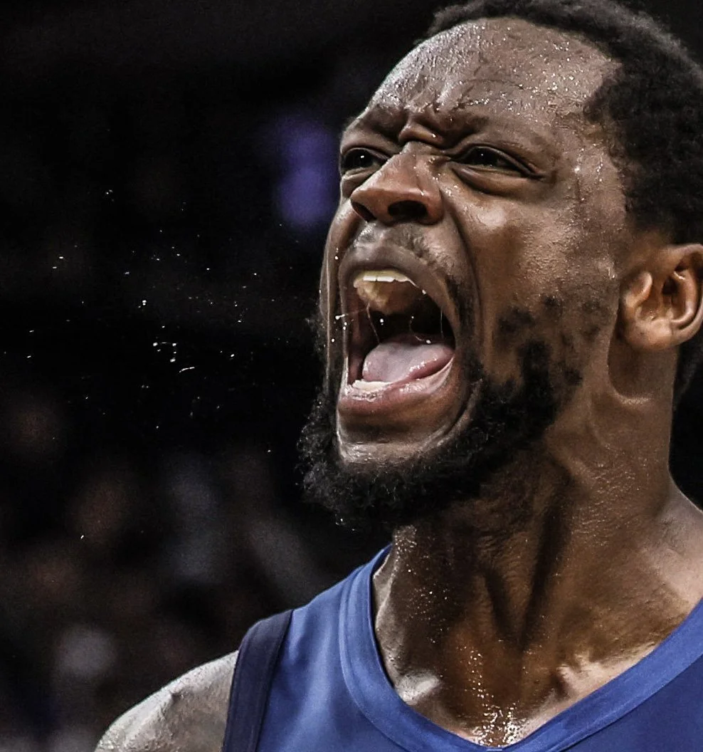  Minneapolis, Minnesota, Sunday, April 27, 2025 - Minnesota Timberwolves forward Julius Randle (30) is pumped up after hitting a shot against the Lakers in game four  of the NBA playoffs, at the Target Center. 