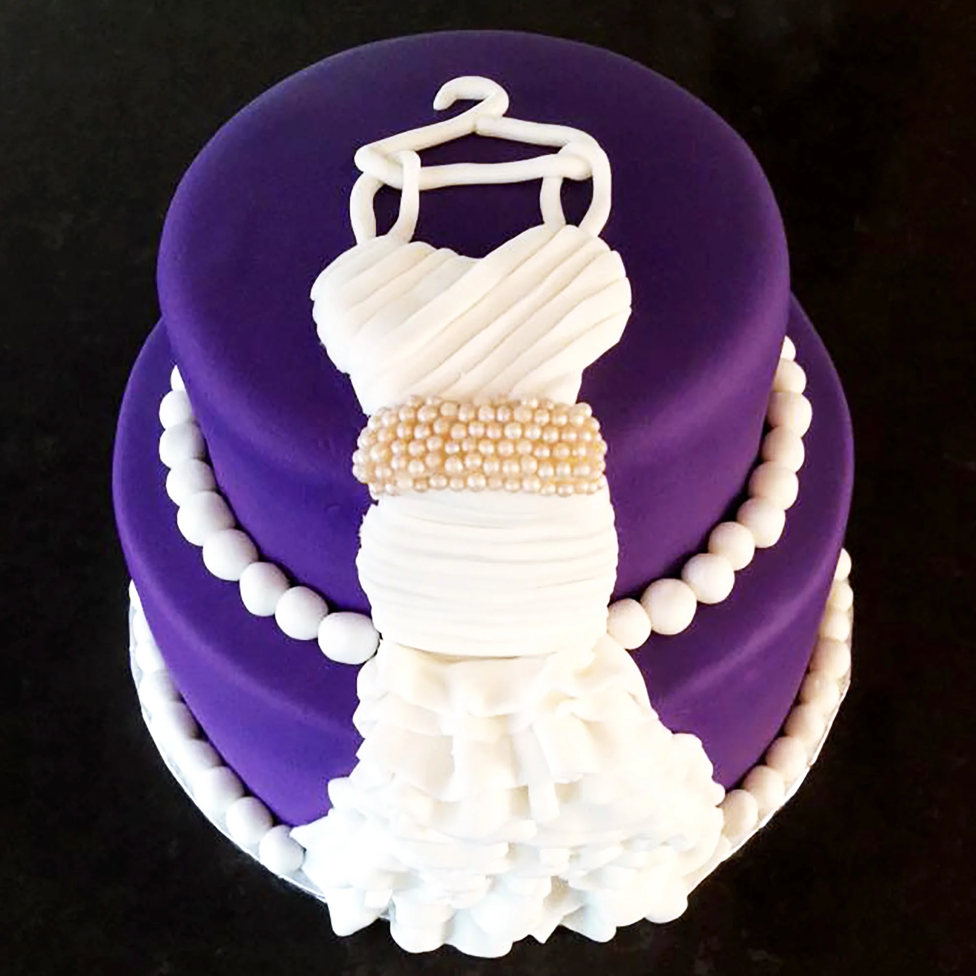 PurplePearlsWeddingDressCake.jpg