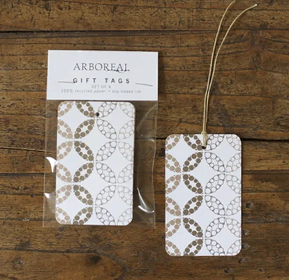 SAGRADA mocha gift tags (set/4)