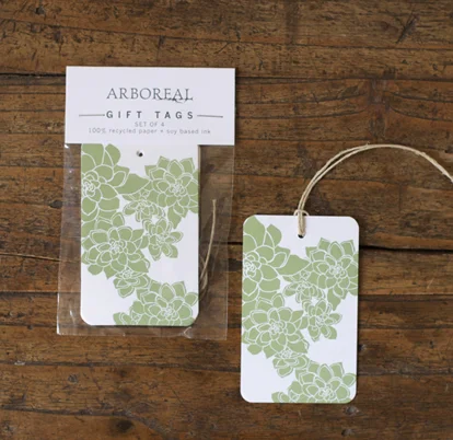 GELATERIA sage gift tags (set/4)