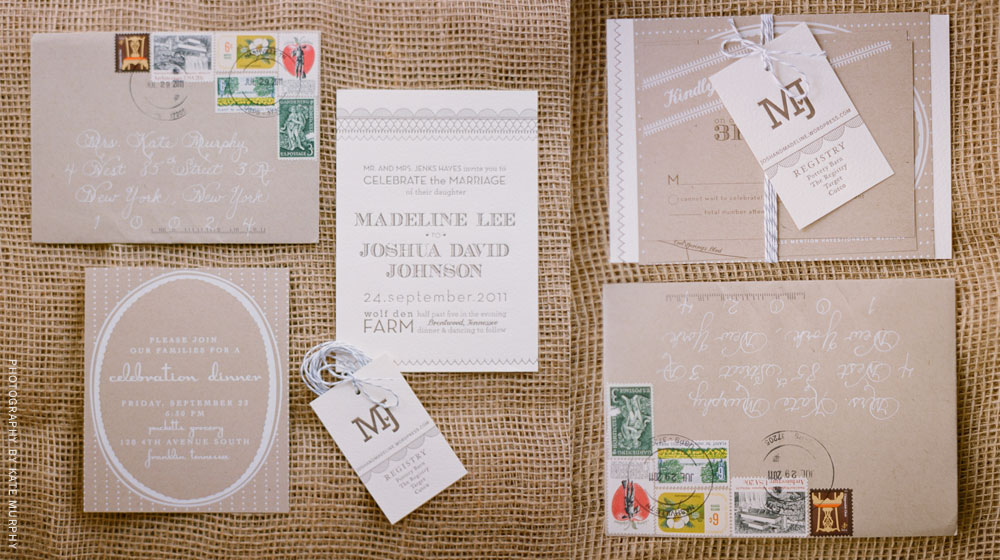 letterpress wedding suite